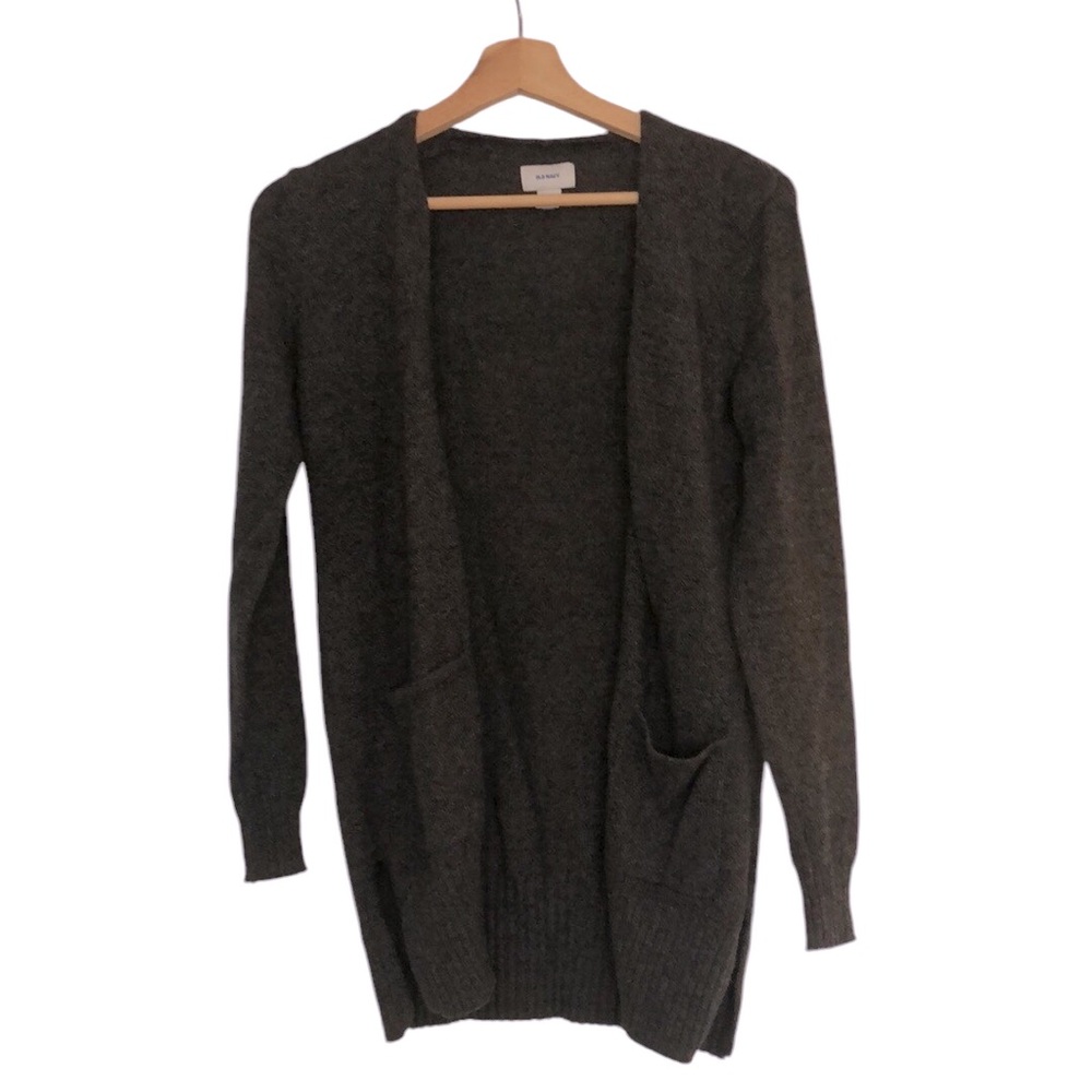 Old Navy Long Gray Cardigan with Pockets